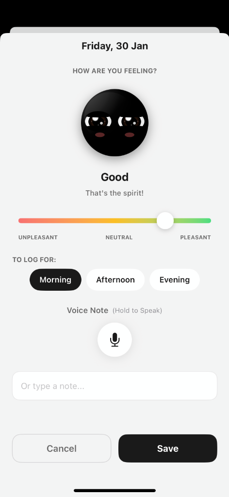 Mood Logger Interface